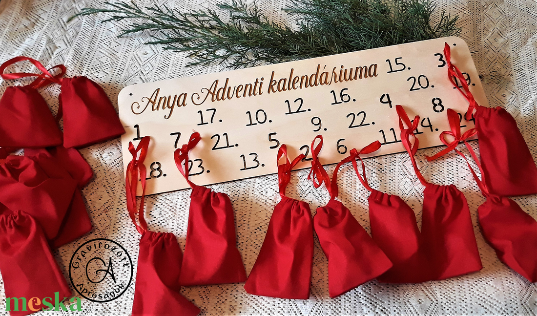 Adventi kalendárium  - karácsony - adventi díszek - adventi naptár - Meska.hu