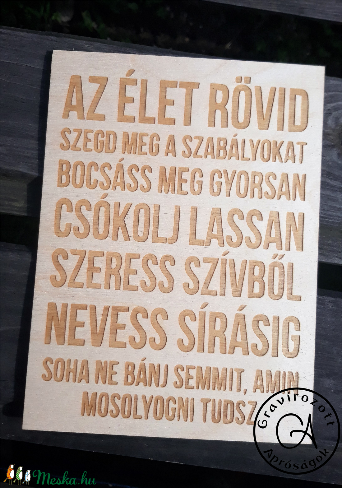 Az élet rövid - tábla - otthon & életmód - dekoráció - kép & falikép - táblakép - Meska.hu Az élet rövid - tábla - otthon & életmód - dekoráció - kép & falikép - táblakép - Meska.hu