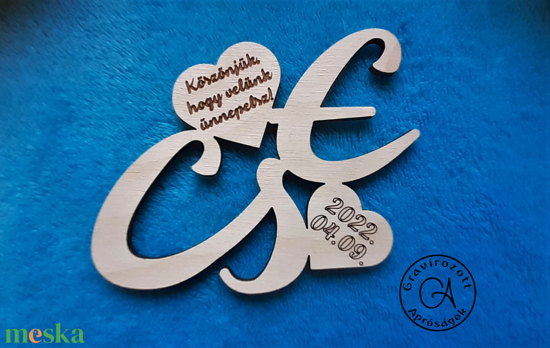 Monogramos hűtőmágnes köszönőajándék - esküvő - emlék & ajándék - köszönőajándék - Meska.hu Monogramos hűtőmágnes köszönőajándék - esküvő - emlék & ajándék - köszönőajándék - Meska.hu