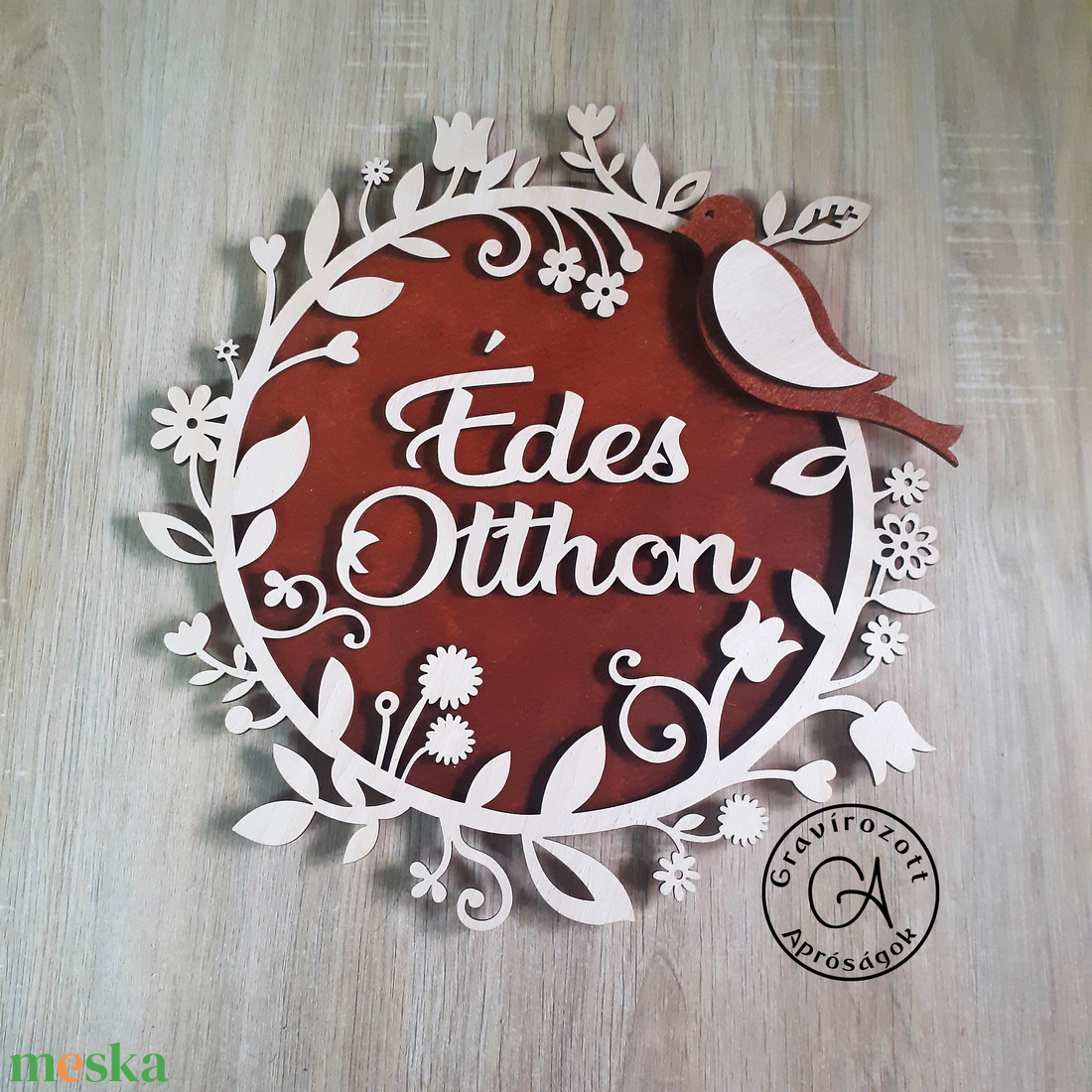 Madárkás ajtótábla - Édes otthon - otthon & életmód - dekoráció - ajtó- és ablak dekoráció - ajtótábla - Meska.hu