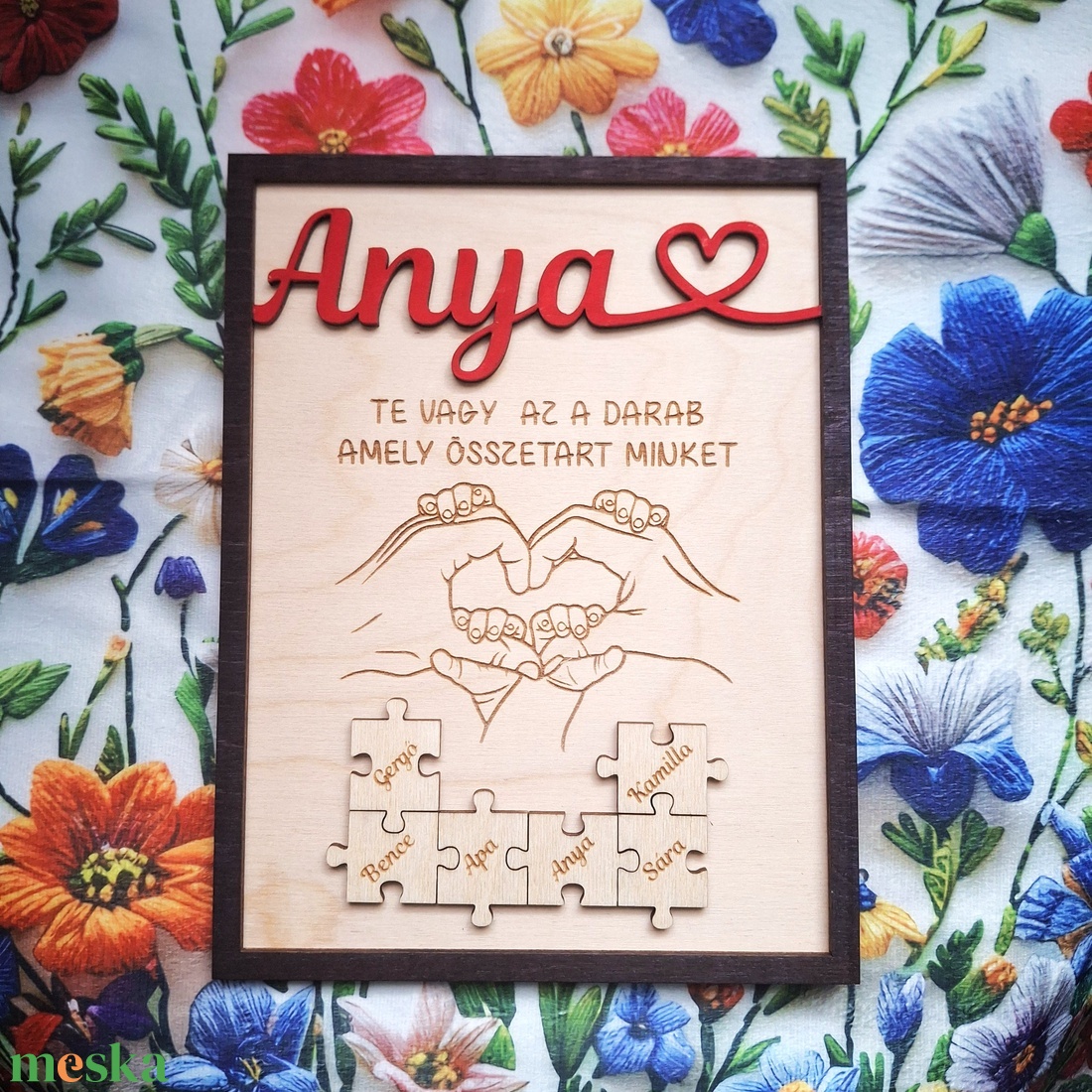 Puzzle szív családi tábla Te vagy az a darab, amely összetart minket - otthon & életmód - dekoráció - kép & falikép - táblakép - Meska.hu Puzzle szív családi tábla Te vagy az a darab, amely összetart minket - otthon & életmód - dekoráció - kép & falikép - táblakép - Meska.hu