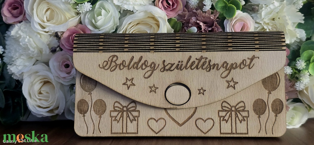 Pénz átadó boldog születésnapot felirattal - otthon & életmód - papír, írószer - ajándékozás kellékei - pénzátadó doboz - Meska.hu