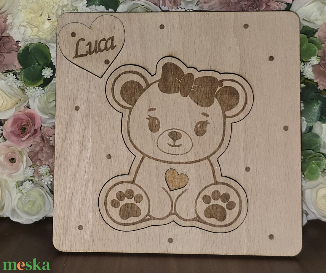 Keresztszülő felkérő és emlék � névre szóló gravírozott fa  - baba - mama - keresztelő kellékek - keresztszülő felkérő - Meska.hu