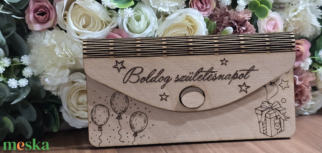 Pénz átadó boldog születésnapot felirattal - otthon & életmód - papír, írószer - ajándékozás kellékei - pénzátadó doboz - Meska.hu