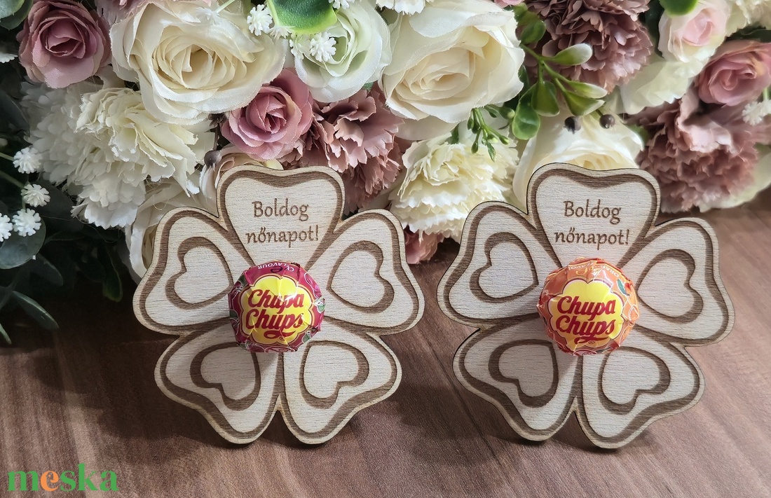 Nőnap, nőnapi ajándék, nyalóka, virág - otthon & életmód - virágdekoráció - virágdíszítő kellékek - Meska.hu