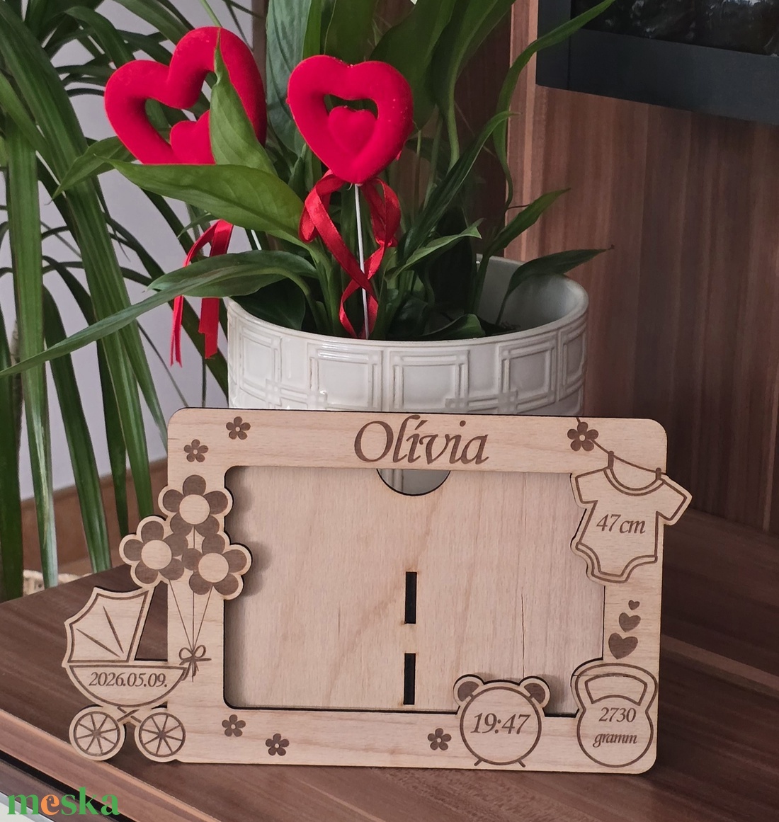 Baba fotókeret születési adatokkal - kisfiús vagy kislányos - otthon & életmód - dekoráció - kép & falikép - képkeret - Meska.hu