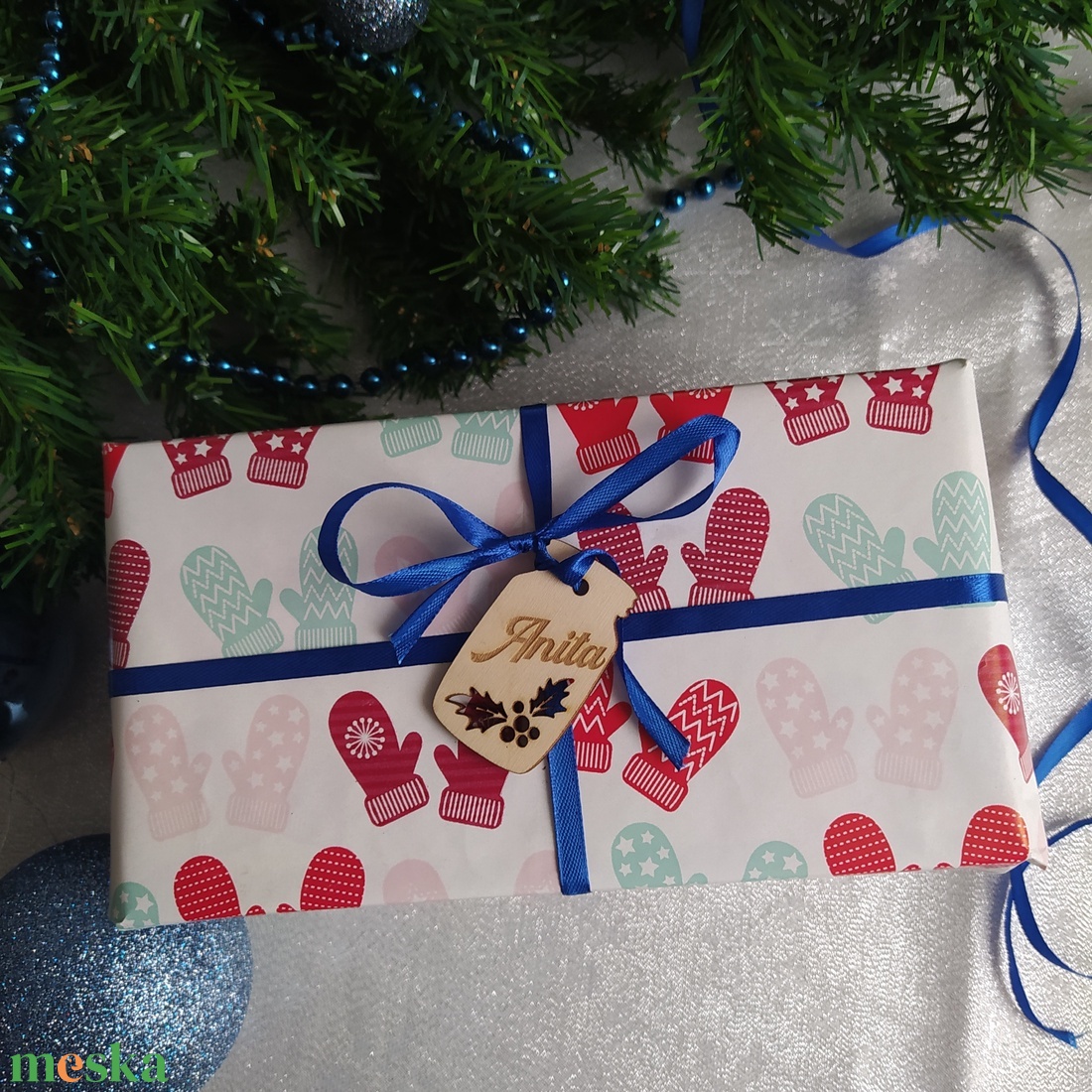 8db-os névtábla szett ajándékokra - karácsony - karácsonyi ajándékozás - karácsonyi ajándékcsomagolás - Meska.hu