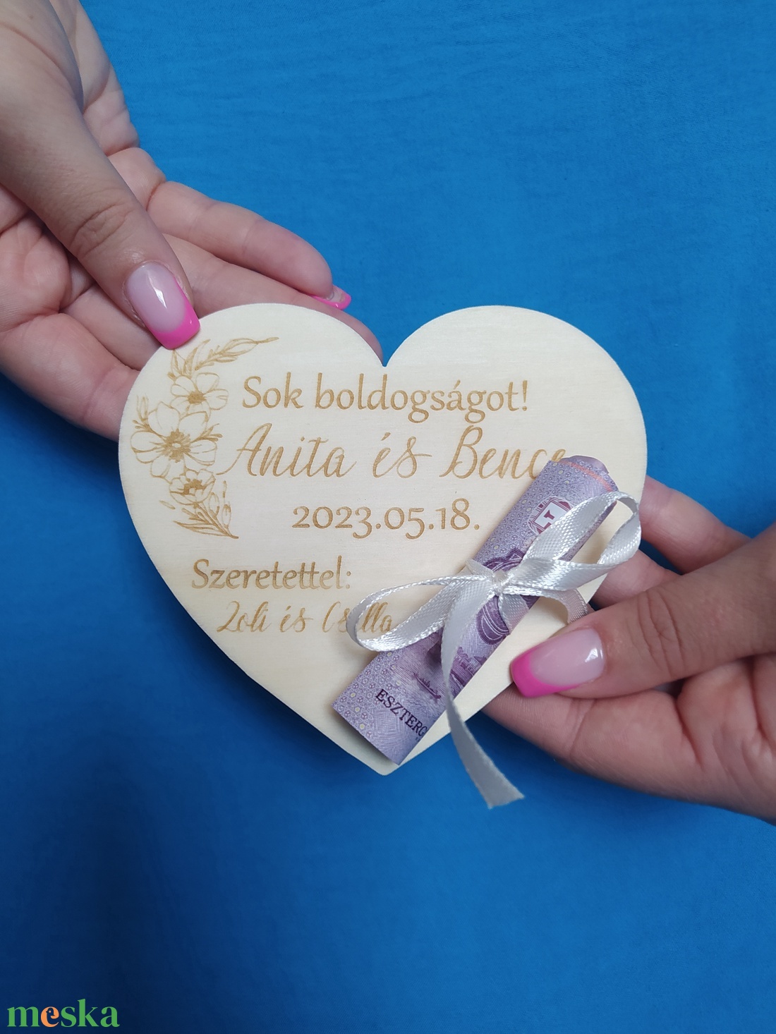 Esküvői pénzátadó szívecske - esküvő - emlék & ajándék - nászajándék - esküvői pénzátadó doboz - Meska.hu