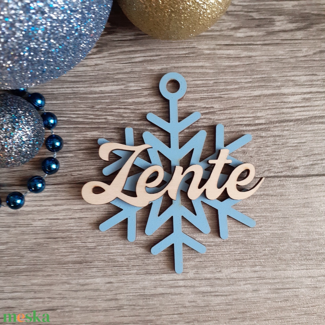 Neves hópehely - karácsony - karácsonyi lakásdekoráció - karácsonyfadíszek - Meska.hu