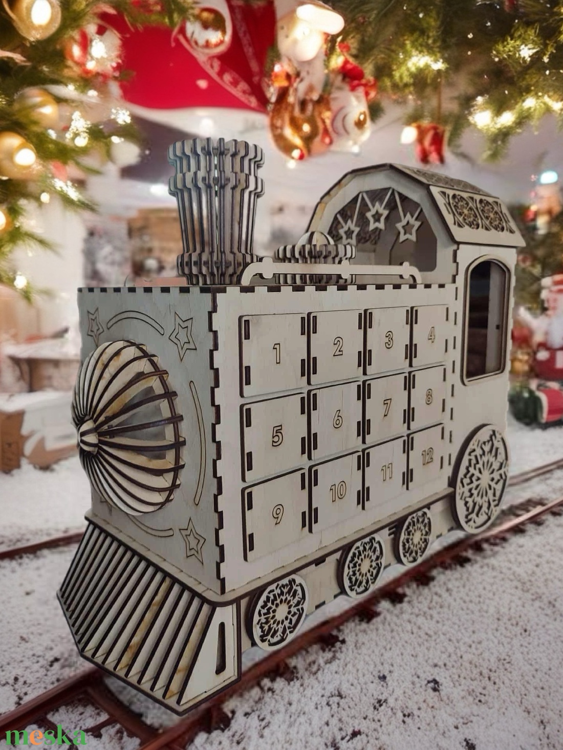 Mozdony adventi naptár - karácsony - adventi díszek - adventi naptár - Meska.hu