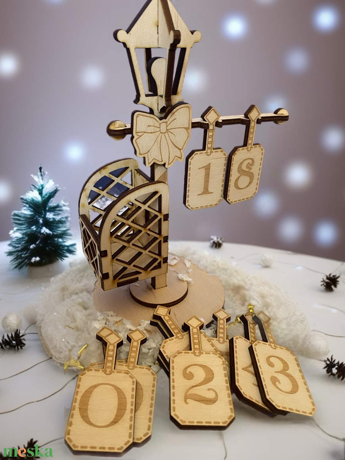 Lámpás adventi naptár - karácsony - adventi díszek - adventi naptár - Meska.hu