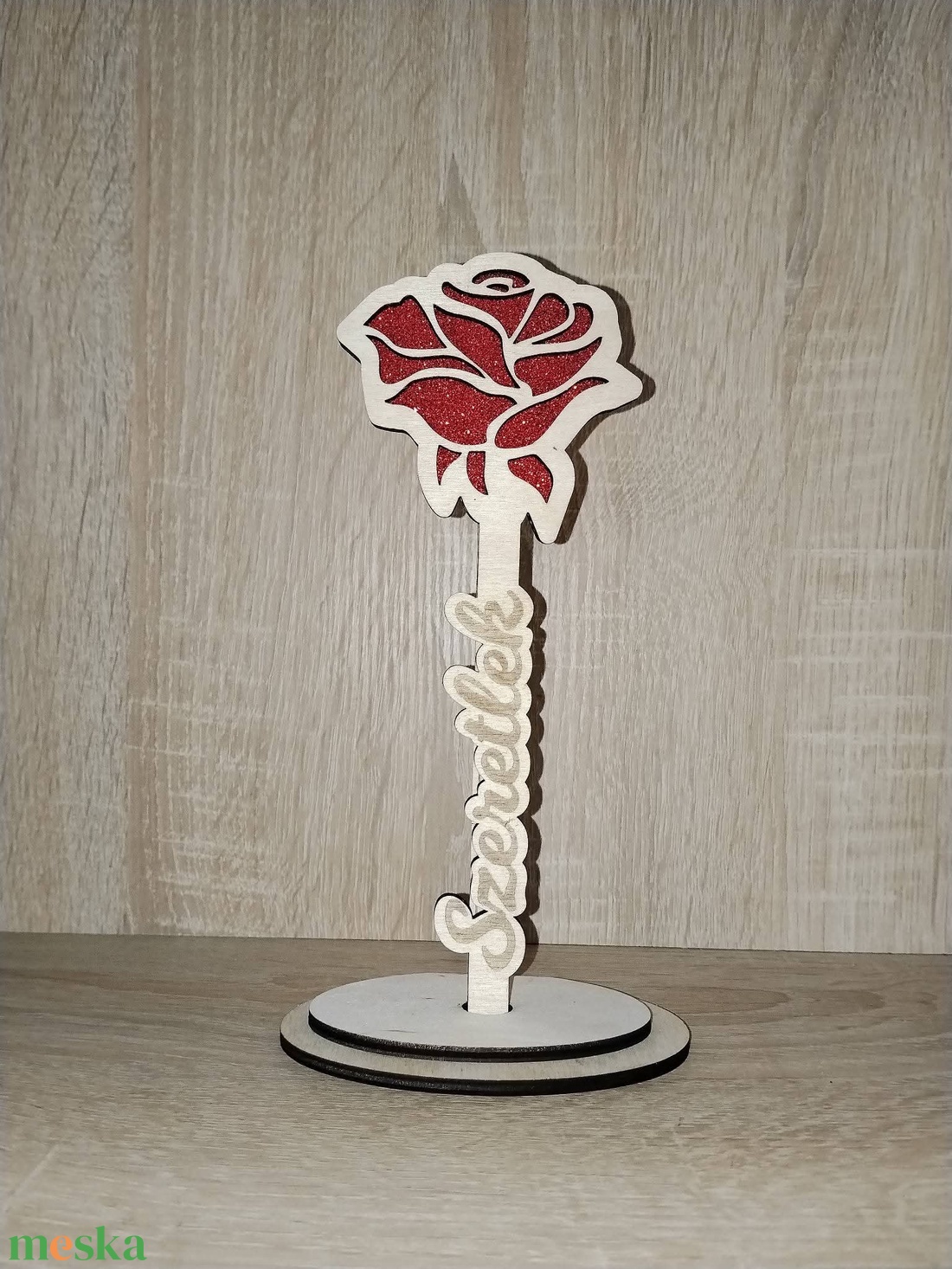 Lézer vágott örökrózsa  - esküvő - dekoráció - asztaldísz - Meska.hu