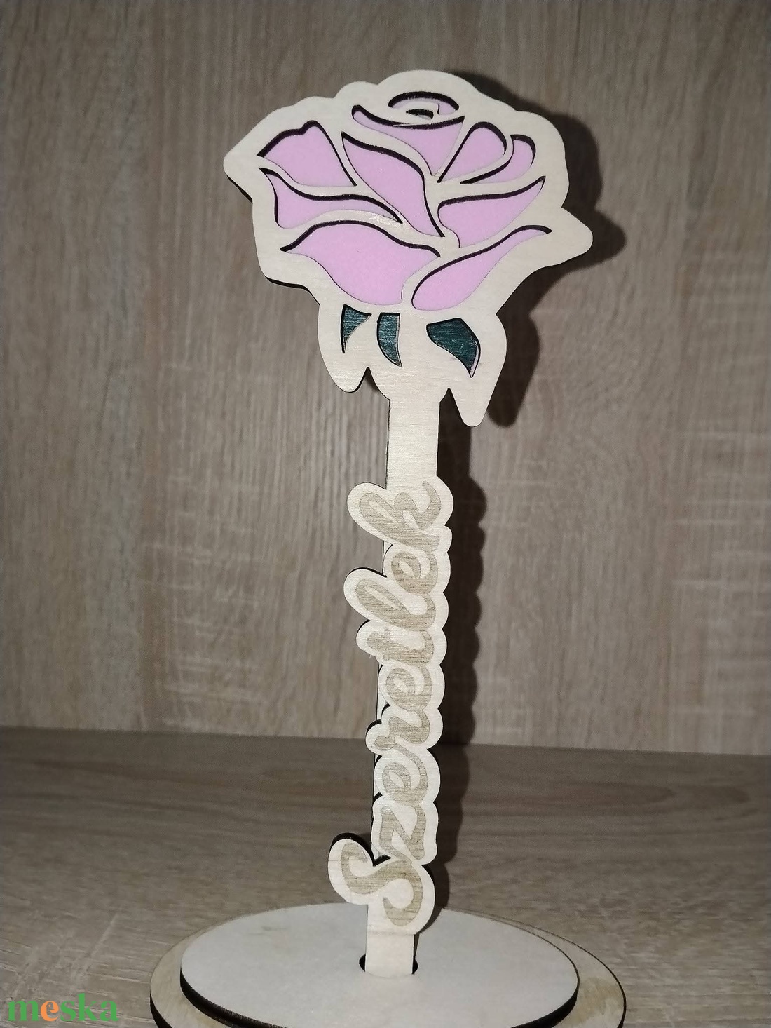 Lézer vágott örökrózsa  - esküvő - dekoráció - asztaldísz - Meska.hu