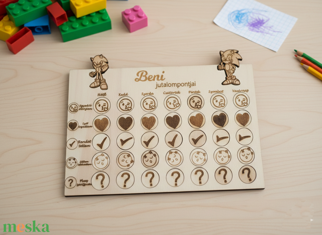 Jutalompont tábla - játék & sport - motivációs jutalomtábla - Meska.hu