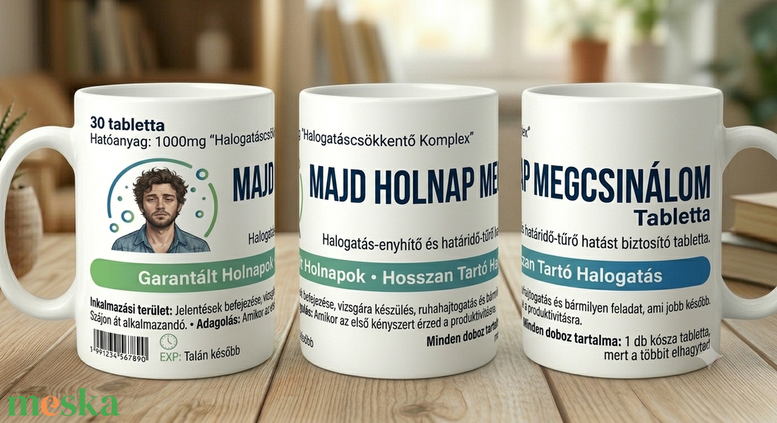 Majd holnap megcsinálom   vicces bögre - otthon & életmód - konyhafelszerelés, tálalás - tálalás - bögre & csésze - Meska.hu
