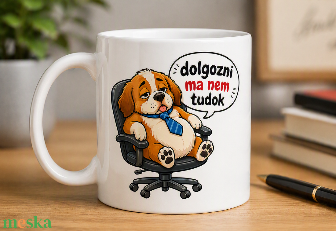 Vicces kutyás bögre - otthon & életmód - konyhafelszerelés, tálalás - tálalás - bögre & csésze - Meska.hu