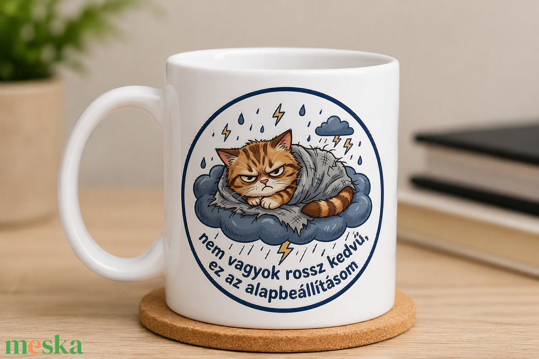 Vicces macskás bögre - otthon & életmód - konyhafelszerelés, tálalás - tálalás - bögre & csésze - Meska.hu