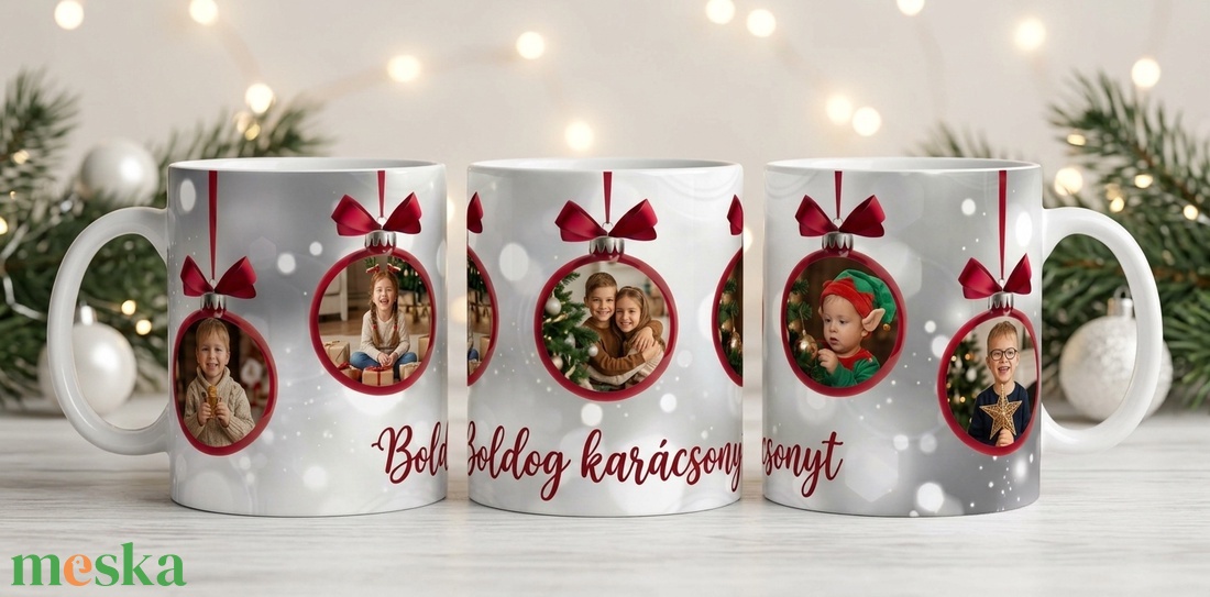Személyre szabható karácsonyi bögre � Saját fotókkal - otthon & életmód - konyhafelszerelés, tálalás - tálalás - bögre & csésze - Meska.hu