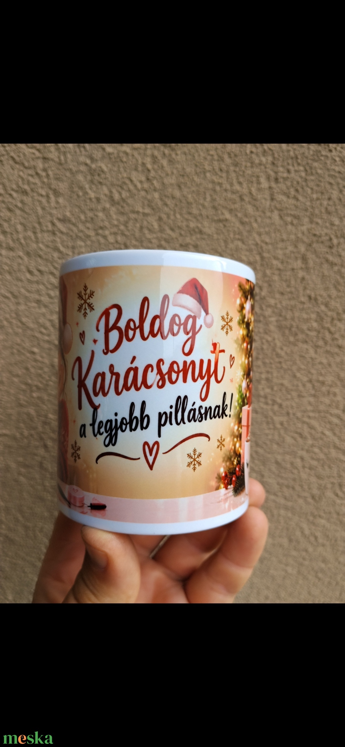 Karácsonyi kerámiabögre szempilla-építőknek / pillásoknak � Boldog Karácsonyt a legjobb pillásnak - otthon & életmód - konyhafelszerelés, tálalás - tálalás - bögre & csésze - Meska.hu