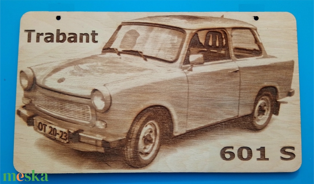 Trabant 601 mintás falikép. Autó - otthon & életmód - dekoráció - fali és függő dekoráció - függődísz - Meska.hu