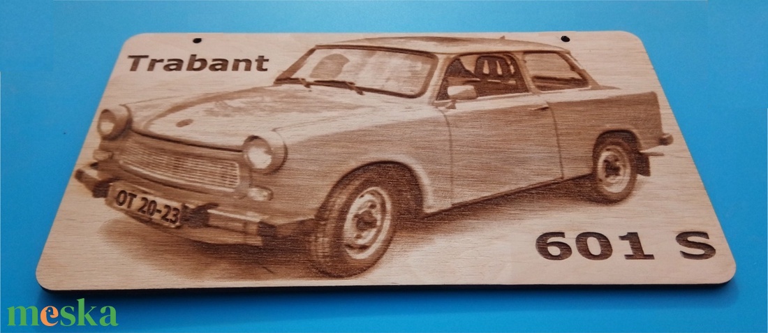 Trabant 601 mintás falikép. Autó - otthon & életmód - dekoráció - fali és függő dekoráció - függődísz - Meska.hu
