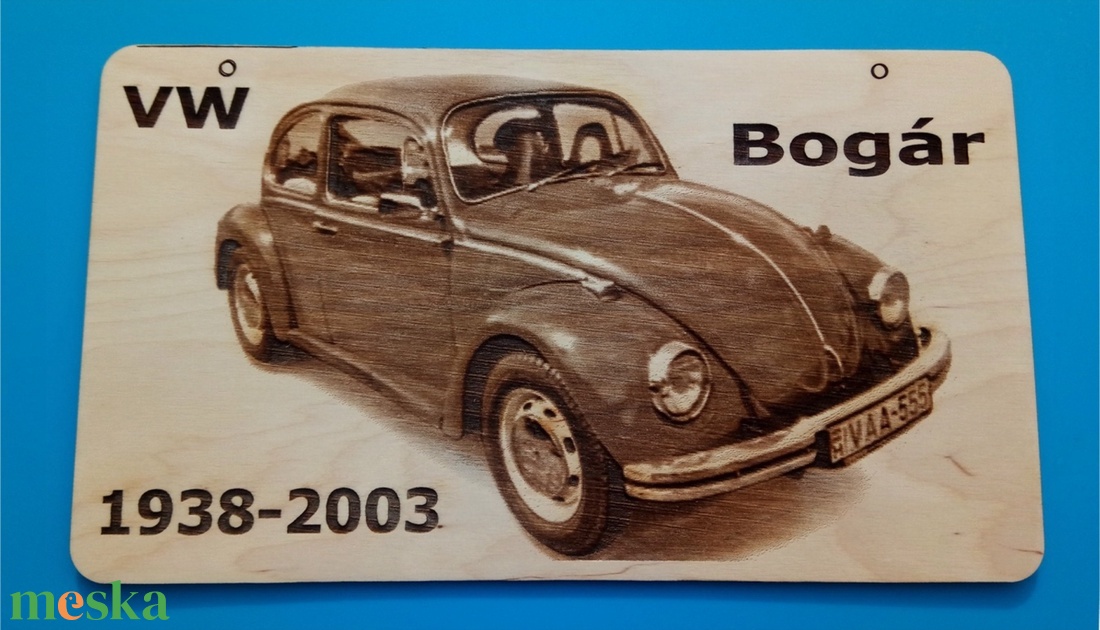 VW bogár mintás falikép. Autó - otthon & életmód - dekoráció - fali és függő dekoráció - függődísz - Meska.hu