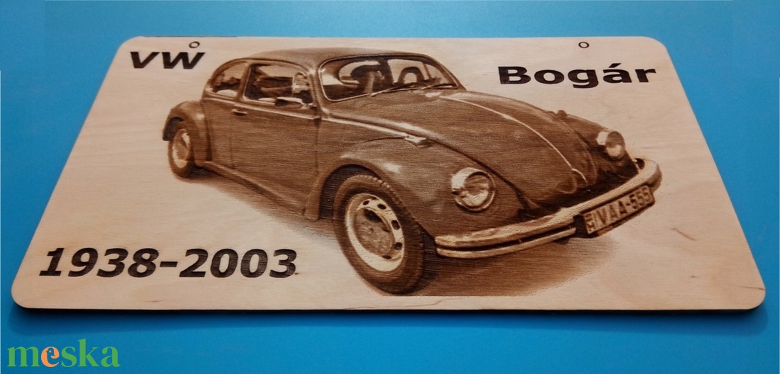 VW bogár mintás falikép. Autó - otthon & életmód - dekoráció - fali és függő dekoráció - függődísz - Meska.hu