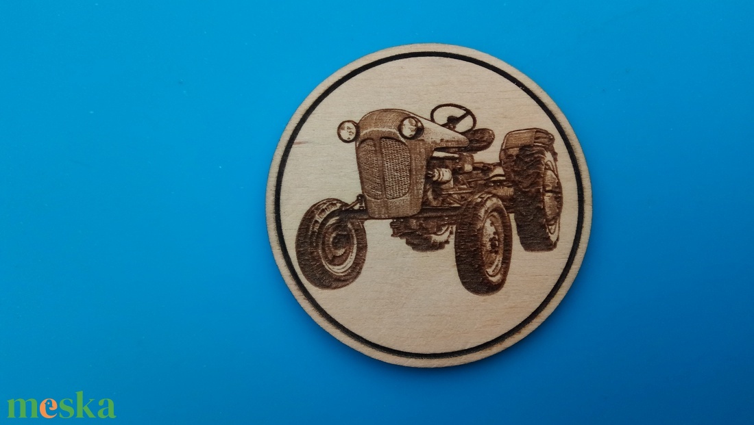 Traktor rajz mintás hűtőmágnes.  - otthon & életmód - konyhafelszerelés, tálalás - konyhai dekoráció - hűtőmágnes - Meska.hu