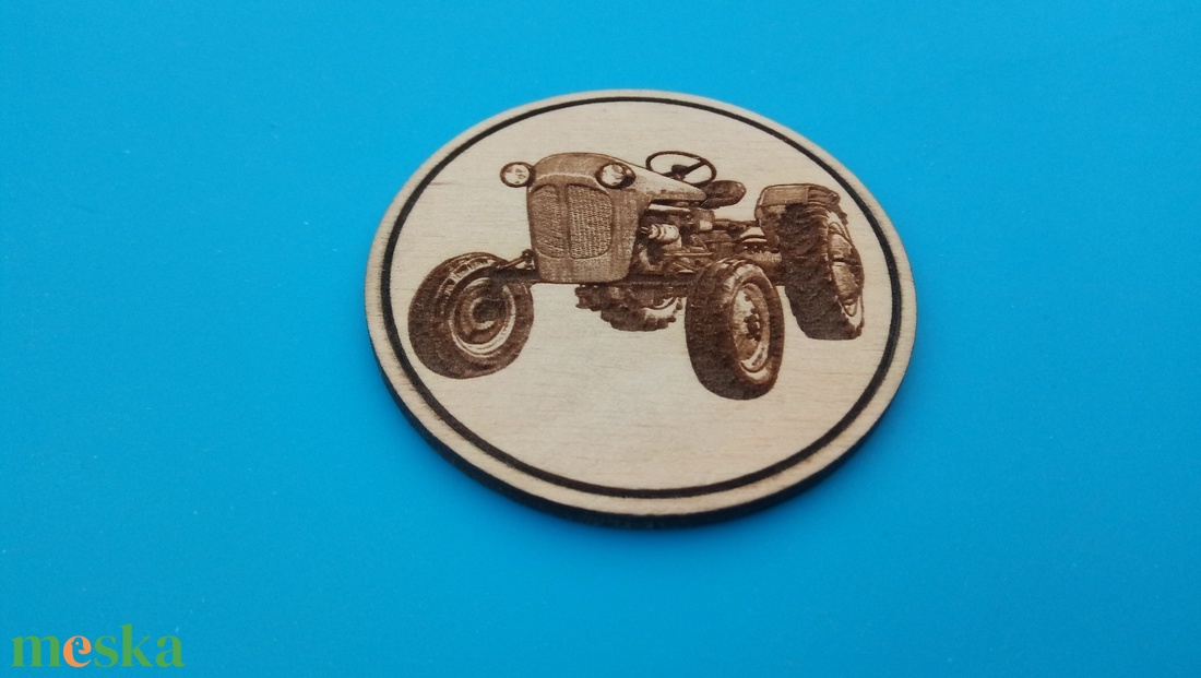 Traktor rajz mintás hűtőmágnes.  - otthon & életmód - konyhafelszerelés, tálalás - konyhai dekoráció - hűtőmágnes - Meska.hu