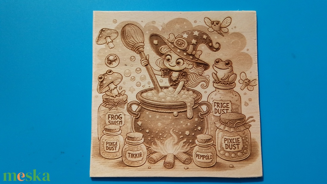 Boszorkányos kirakó, méregkeverő boszi mintával. Kedves kis boszorkány, kislányoknak. Nehéz fejtörő komoly puzzle játék. - játék & sport - puzzle - kirakó, kocka kirakó - Meska.hu