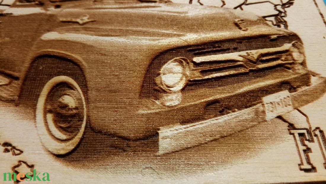 FORD F100 falikép (térkép háttérrel), amerikai autós találkozó résztvevőknek. Veterán őrülteknek. Fém tábla hangulattal. - otthon & életmód - dekoráció - kép & falikép - fából készült kép - Meska.hu