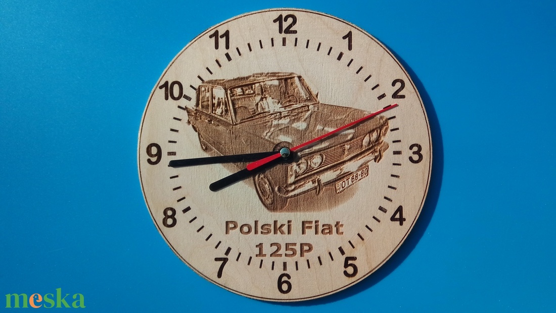 Polski fiat 125 mintás falióra. - otthon & életmód - dekoráció - fali és függő dekoráció - falióra & óra - Meska.hu