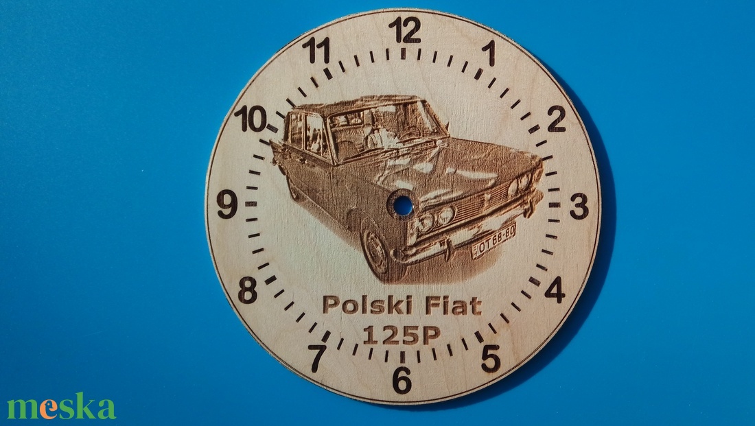 Polski fiat 125 mintás falióra. - otthon & életmód - dekoráció - fali és függő dekoráció - falióra & óra - Meska.hu