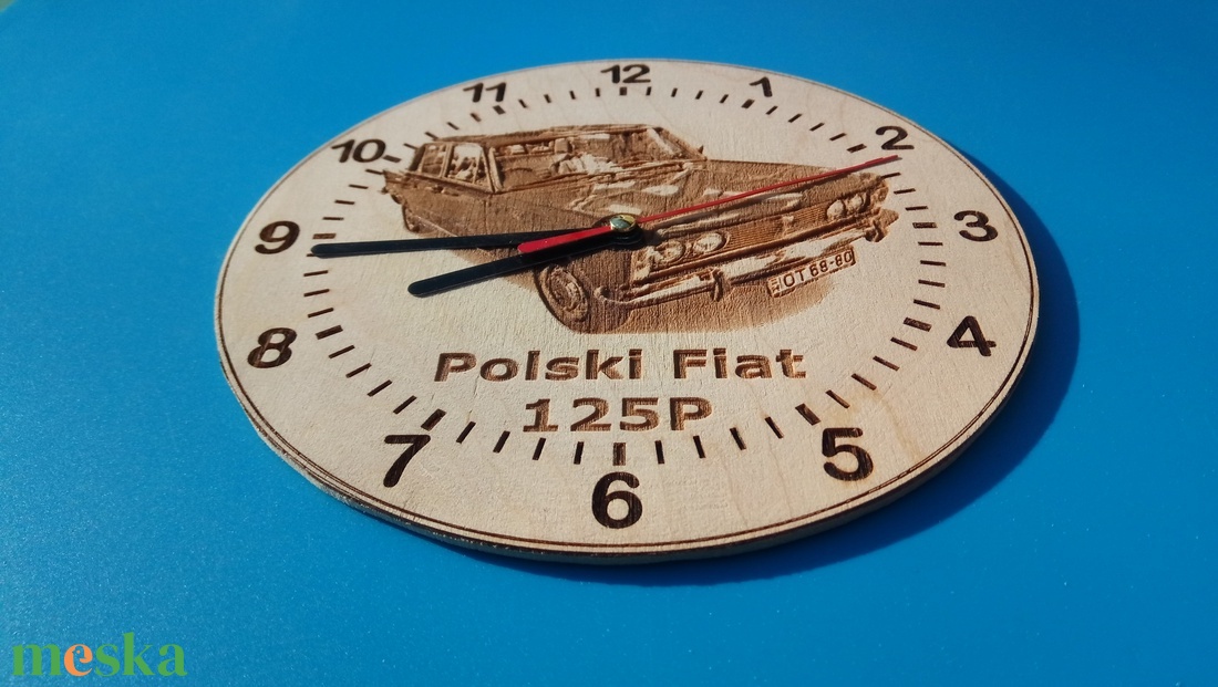 Polski fiat 125 mintás falióra. - otthon & életmód - dekoráció - fali és függő dekoráció - falióra & óra - Meska.hu
