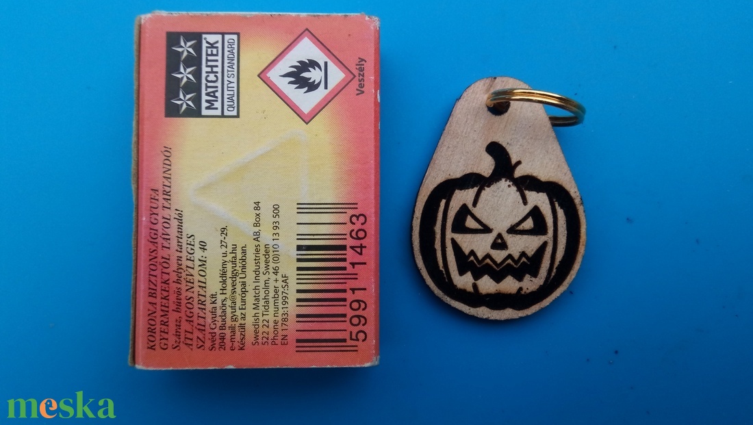 Töklámpás kulcstartó. Haloween tök mintás.  - táska & tok - kulcstartó & táskadísz - kulcstartó - Meska.hu