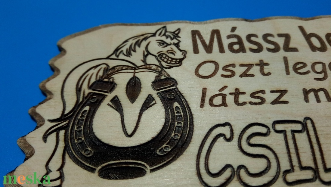 Kutyatábla, veszélyesen rúgó lóval. (1) - esküvő - dekoráció - tábla & jelzés - Meska.hu