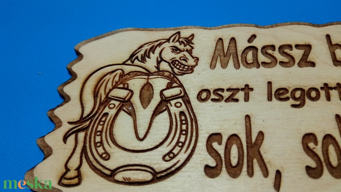 Kutyatábla, veszélyesen rúgó lóval. (2) - esküvő - dekoráció - tábla & jelzés - Meska.hu