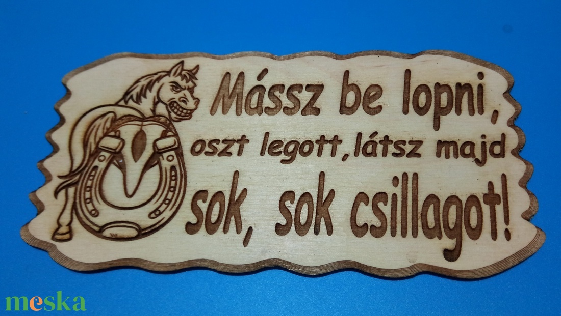 Kutyatábla, veszélyesen rúgó lóval. (2) - esküvő - dekoráció - tábla & jelzés - Meska.hu