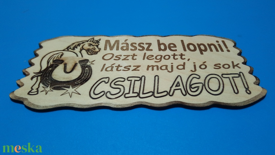 Kutyatábla, veszélyesen rúgó lóval. Igazi kép, hamarosan. (3) - esküvő - dekoráció - tábla & jelzés - Meska.hu