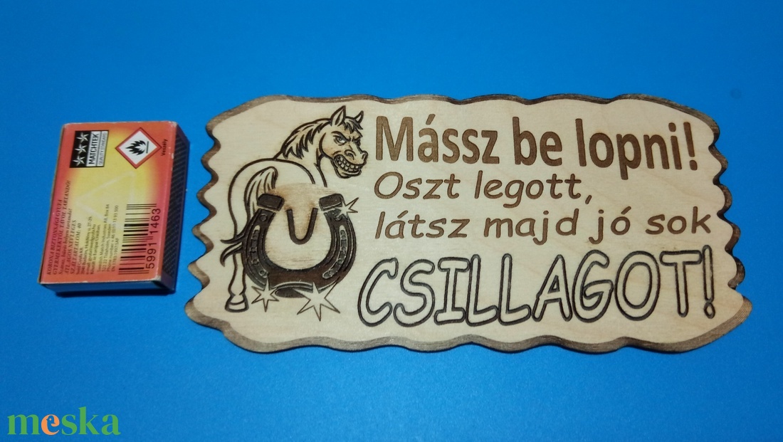 Kutyatábla, veszélyesen rúgó lóval. Igazi kép, hamarosan. (3) - esküvő - dekoráció - tábla & jelzés - Meska.hu
