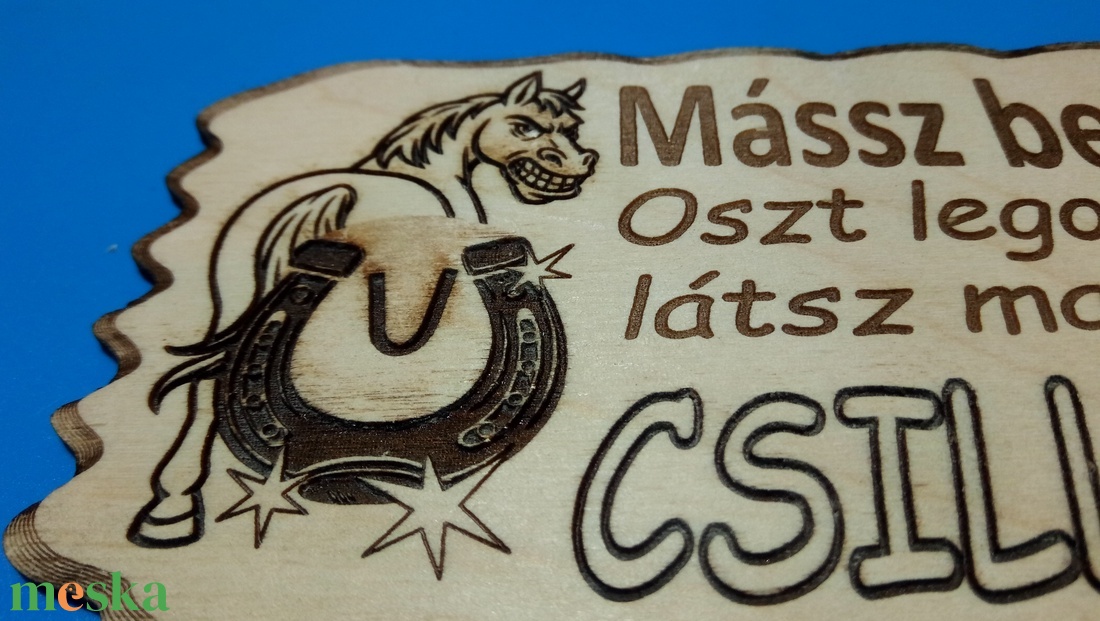 Kutyatábla, veszélyesen rúgó lóval. Igazi kép, hamarosan. (3) - esküvő - dekoráció - tábla & jelzés - Meska.hu