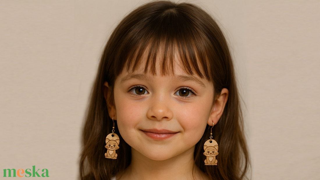 Gravírozott, kivágott cica fülbevaló.  - esküvő - ékszer - fülbevaló - Meska.hu