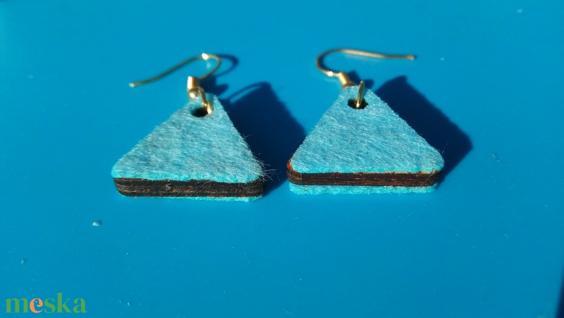 Vil.kék filc bevonatú buli fülbevaló. Karácsonyra, szilveszterre, mikulásra, vidám házibuliba, koncertre vagy ajándékba. - esküvő - ékszer - fülbevaló - Meska.hu