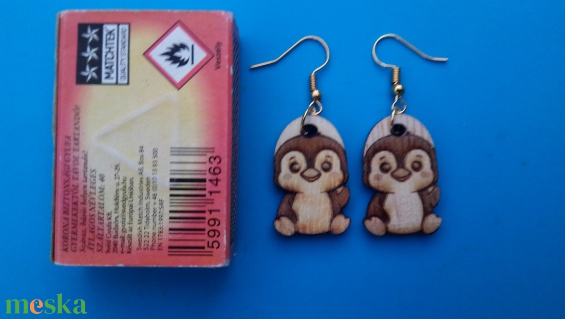 Pingvin fülbevaló. Pingvines füldísz pingvinnel Kiváló ajándék lánynak vidám hölgynek nőnek szilveszterre vagy bármikor. - esküvő - ékszer - fülbevaló - Meska.hu