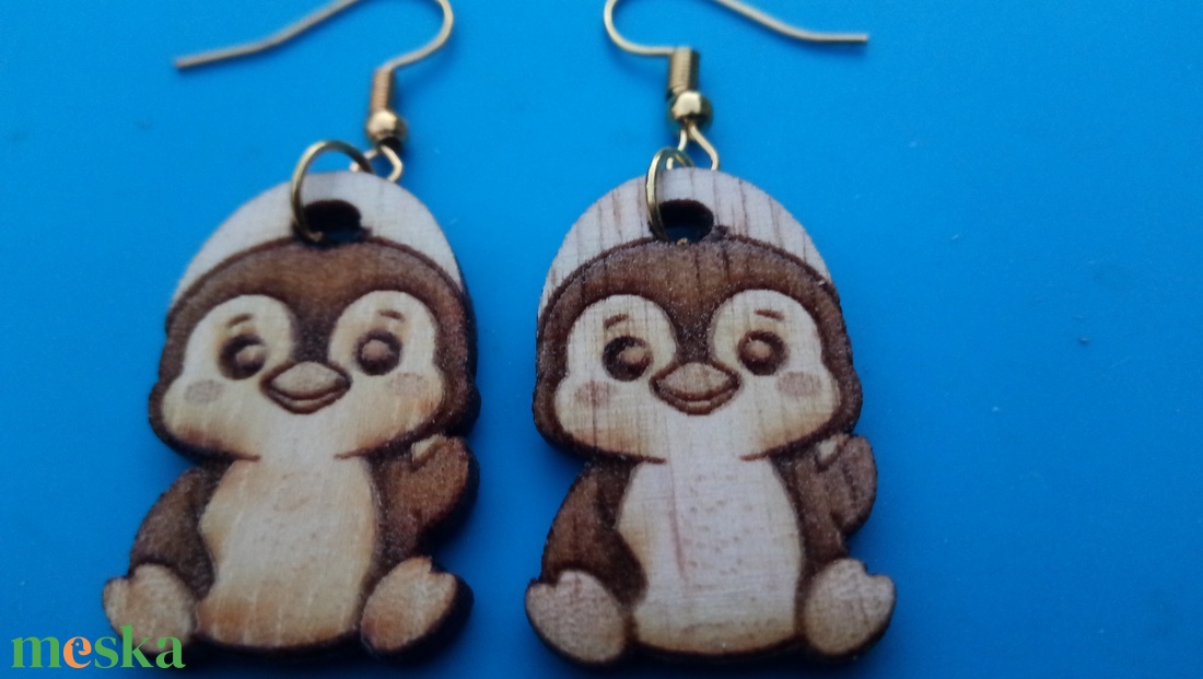 Pingvin fülbevaló. Pingvines füldísz pingvinnel Kiváló ajándék lánynak vidám hölgynek nőnek szilveszterre vagy bármikor. - esküvő - ékszer - fülbevaló - Meska.hu