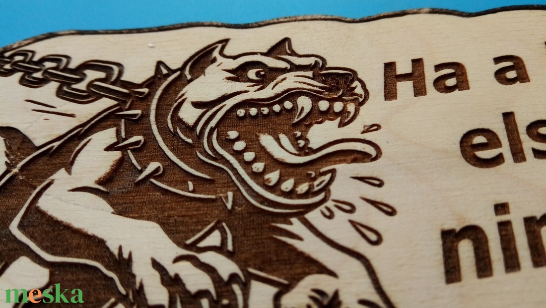 Humoros(nak szánt) kutyatábla. Ha elszakad... Vigyázz a kutya harap helyett.  - otthon & életmód - dekoráció - kép & falikép - táblakép - Meska.hu