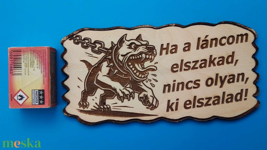 Humoros(nak szánt) kutyatábla. Ha elszakad... Vigyázz a kutya harap helyett.  - otthon & életmód - dekoráció - kép & falikép - táblakép - Meska.hu