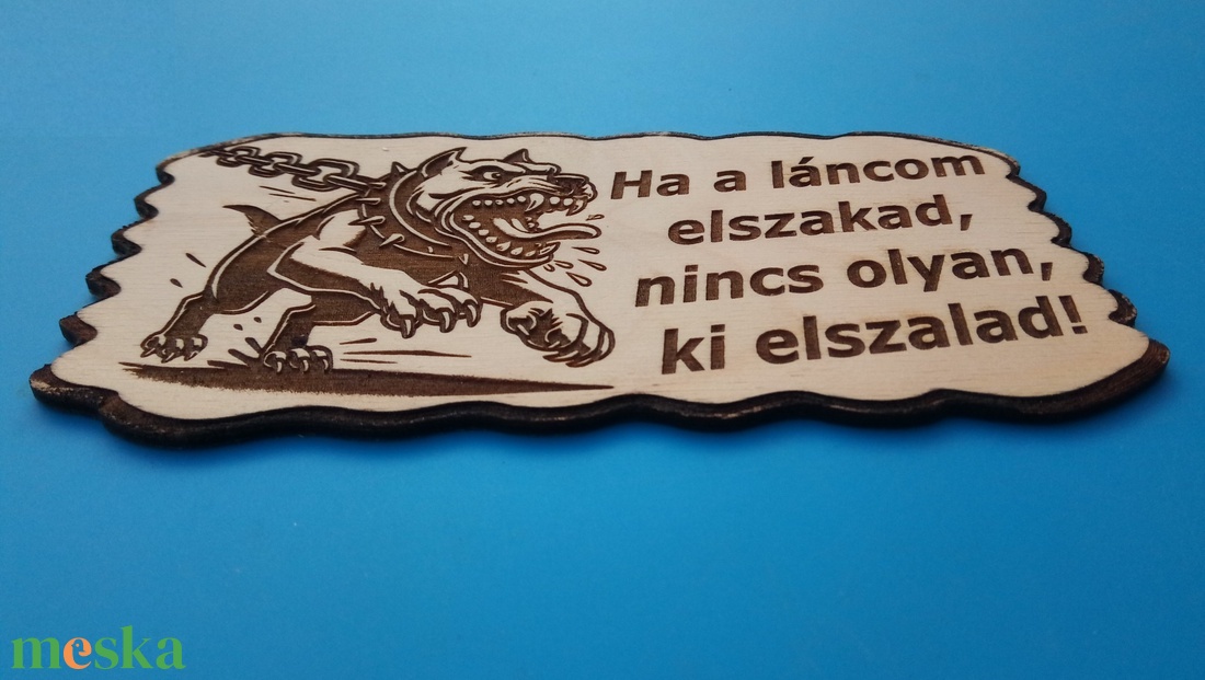Humoros(nak szánt) kutyatábla. Ha elszakad... Vigyázz a kutya harap helyett.  - otthon & életmód - dekoráció - kép & falikép - táblakép - Meska.hu