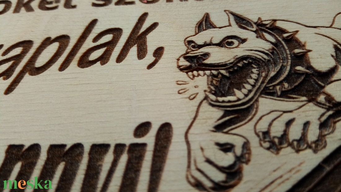 Humoros(nak szánt) kutyatábla. Neked annyi.... Vigyázz a kutya harap helyett.  - otthon & életmód - dekoráció - kép & falikép - táblakép - Meska.hu