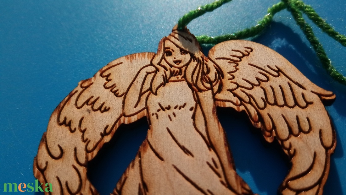 Újszerű Angyal karácsonyfadísz. Vagy visszapillantóra, hátizsákra, táskára, ajándékra kötve dísznek vagy csak ajándékba. - karácsony - karácsonyi lakásdekoráció - karácsonyfadíszek - Meska.hu